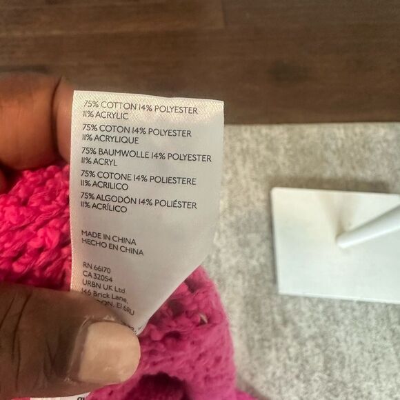 Anthropologie Cropped Notched Collar Sweater S - Picture 7 of 8